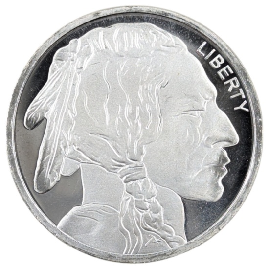 1 Ounce Fine .999 Silver Round - Buffalo