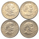 Lot of 4 - 1979-D Susan B. Anthony Dollars