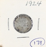 1924 Silver Mercury Dime