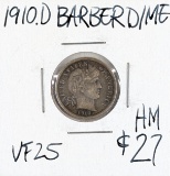 1910-D Silver Barber Dime