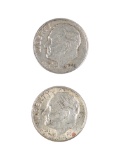 Lot of 2 Silver Roosevelt Dimes - 1959-D, 1964