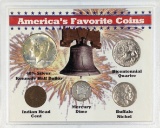 America's Favorite Coins Set w/ Silver JFK & Mercury Dime