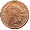 1 Ounce Fine .999 Copper Round - Cent design