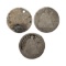 Lot of 3 Silver Seated Liberty Half Dimes