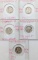 Lot of 5 Silver Mercury Dimes - 1934-1937