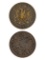 Lot of 2 Austrian Empire Coins - 1881 1 Kreuzer, 1894 2 Heller