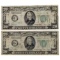 Lot of 2 - 1934 C/D $20 Notes - Green Seals