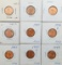 Lot of 9 Lincoln Cents - 1959-D-1989 - Some are Uncirculated