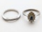 Lot of 2 Ladies Costume Rings