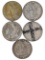 Lot of 5 Morgan Silver Dollars - 1880-1901