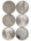 Lot of 6 Silver Peace Dollars - 1922-1923