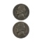 Lot of 2 Silver 1943-S War Nickels - 35% Silver