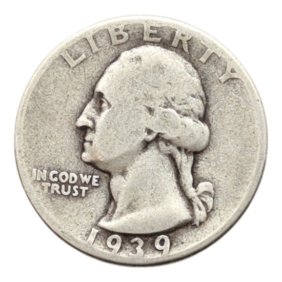 1939 Silver Washington Quarter