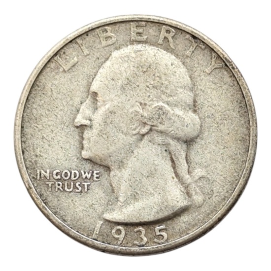 1935 Silver Washington Quarter
