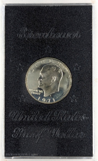 1971-S Silver Eisenhower " Ike" Proof Dollar in Case