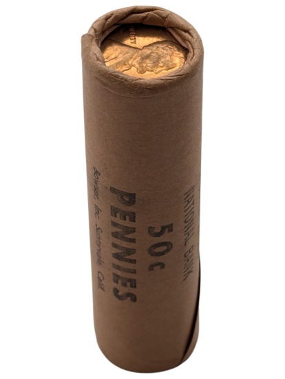 Original Bank Roll of 50 - 1962-D Lincoln Cents - BU