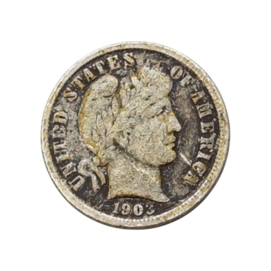 1903 Silver Barber Dime