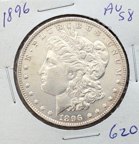 1896 Morgan Silver Dollar- AU