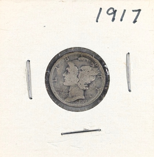 1917 Silver Mercury Dime