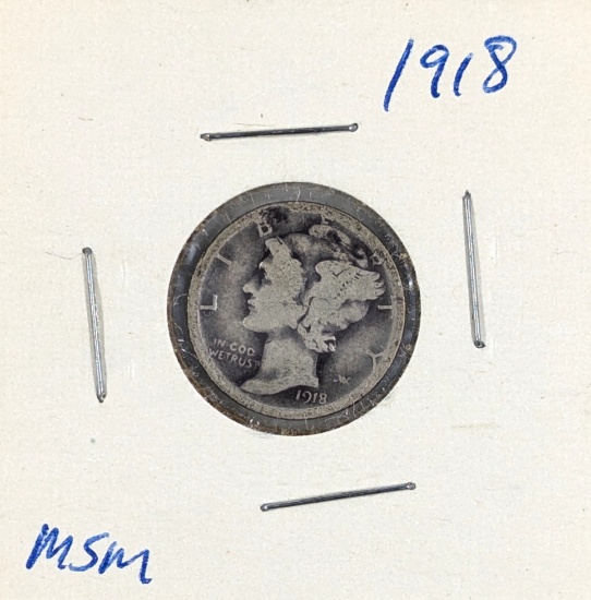 1918 Silver Mercury Dime