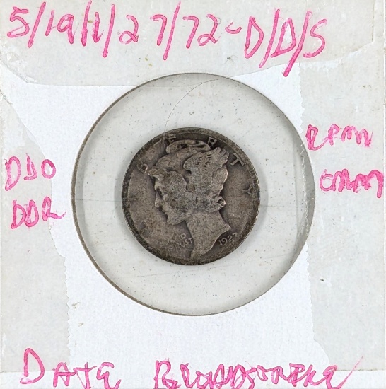 1927-D Silver Mercury Dime