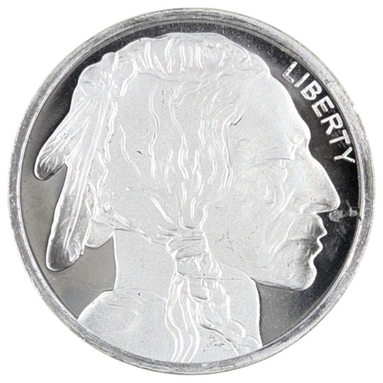 1 Ounce Fine .999 Silver Round - Buffalo