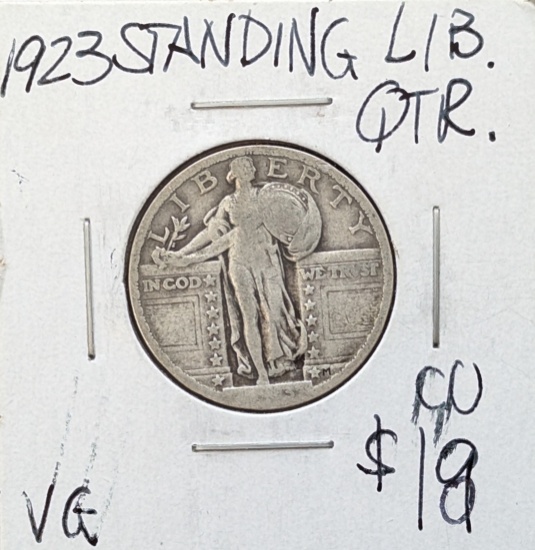 1923 Silver Standing Liberty Quarter- Great Condition