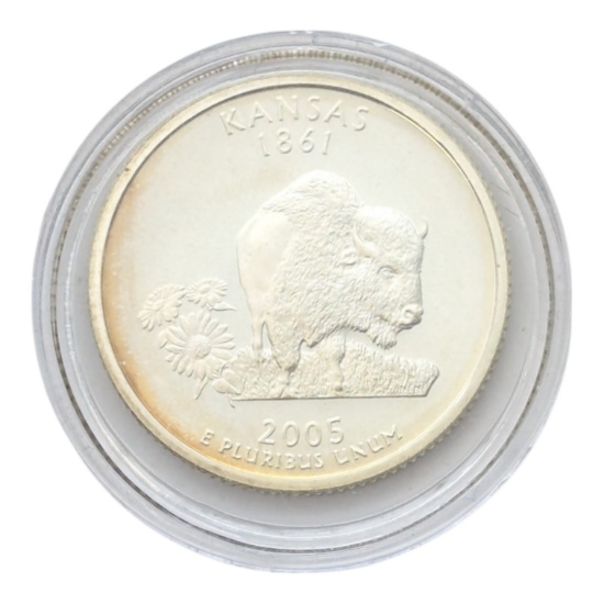 2005-S Silver State Quarter - Kansas - Light Toning
