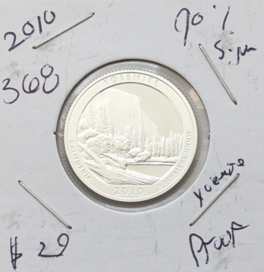 2010-S Silver America the Beautiful Quarter - Yosemite - Proof