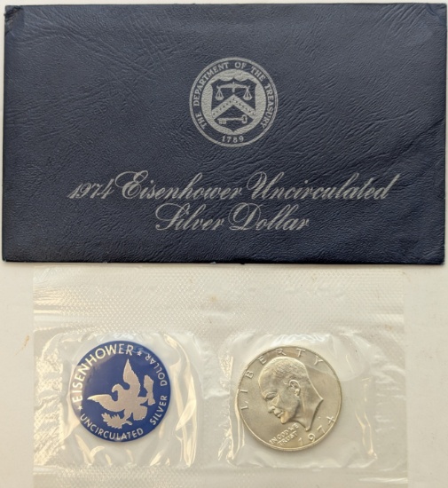 1974-S Eisenhower " Ike" Uncirculated Silver Dollar