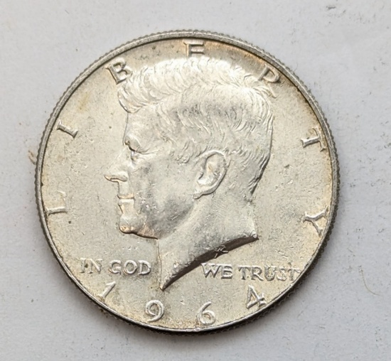 Silver 1964 John F Kennedy Half Dollars