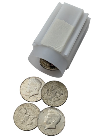Tube of 20, 40% Silver Kennedy's 1965-1969
