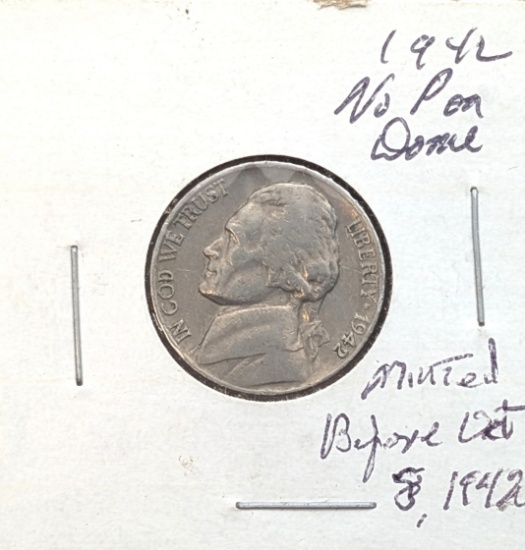 Pre WWll 1942 Nickel