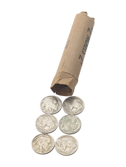 Roll of 40 Buffalo Head Nickels - 1930s