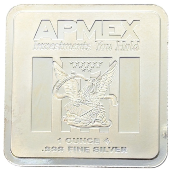 1 Ounce Fine .999 Silver Bar - APMEX