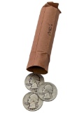 Roll of 40 Silver Washington Quarters - 1940s