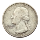 1935 Silver Washington Quarter