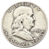1951-D Silver Franklin Half Dollar