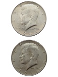 Lot of 2 Silver 1964 John F Kennedy Half Dollars