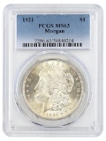 PCGS 1921 MS63 Morgan Silver Dollar