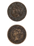 Lot of 2 Canada Cent - 1859, 1888