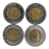 Lot of 4 Canada $2 Coins - 1996-2005