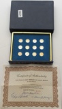 The Franklin Mint Treasury of Sterling Silver Zodiac Medals Proof Set w/ COA