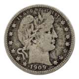 1909-D Silver Barber Quarter