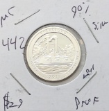 2011-S Silver America the Beautiful Quarter - Vicksburg - Proof - Light Toning