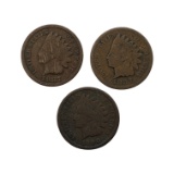 Lot of 3 Indian Head Cents - 1887-1890