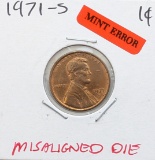 ERROR 1971-S Lincoln Cent - Misaligned Die error