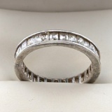 Sterling Silver Rhinestone Ladies Ring