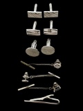 Lot of Silver tone Men's Accessories - Tie Pins, Cufflinks, etc.