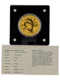 1/200 oz Fine .999 Gold Dream Replica Proof Coin w/ COA - Diana Spencer Princess of Wales